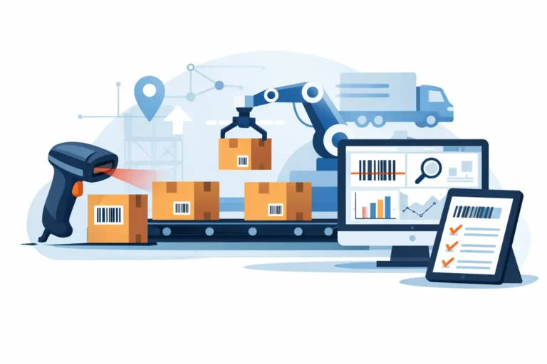 Automação logística com código de barras